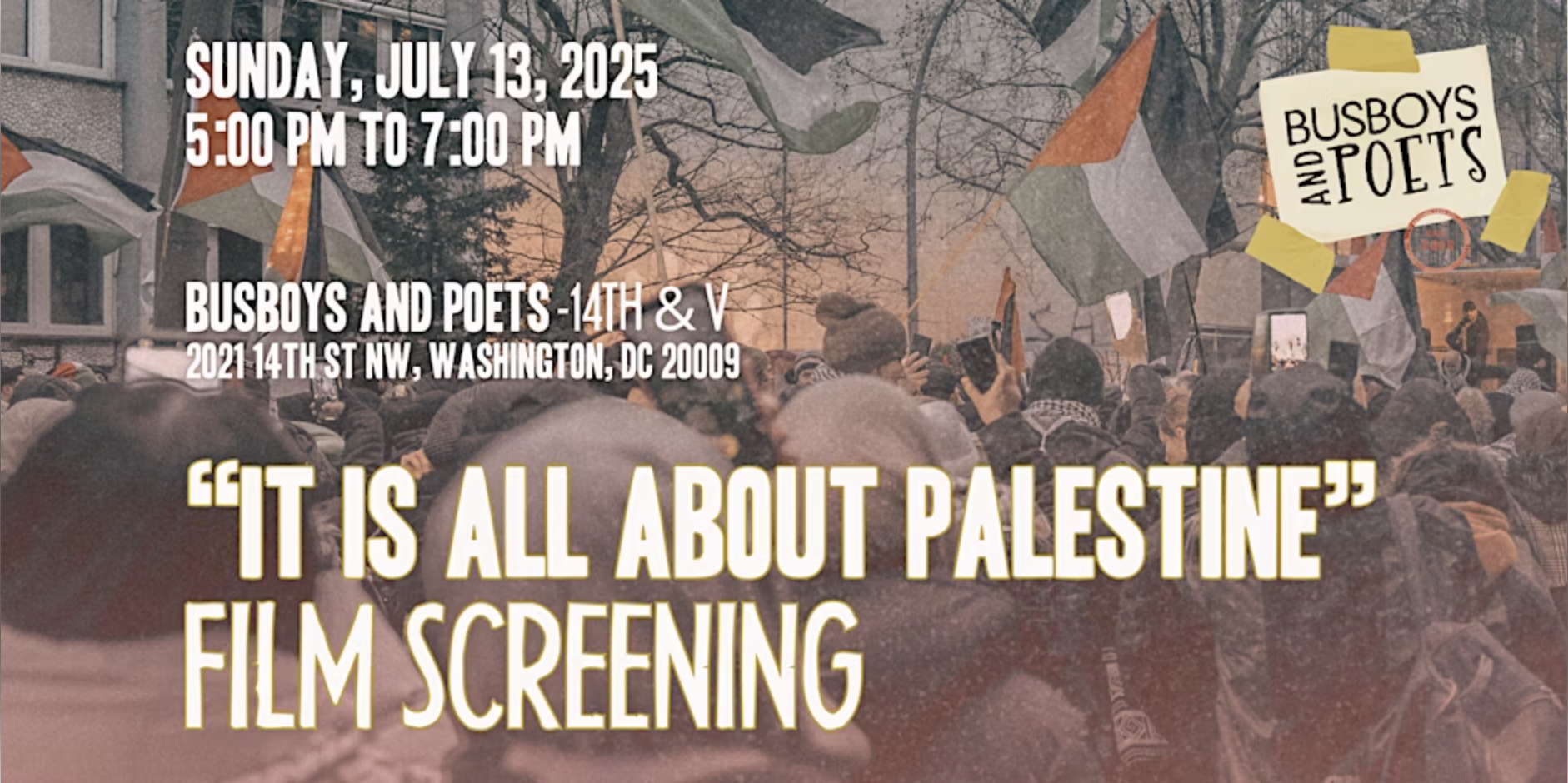 Film Screening & Panel "It Is All About Palestine : A Documentary"